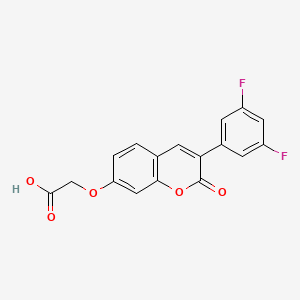 molecular formula C17H10F2O5 B2640101 {[3-(3,5-difluorophenyl)-2-oxo-2H-chromen-7-yl]oxy}acetic acid CAS No. 951999-09-0