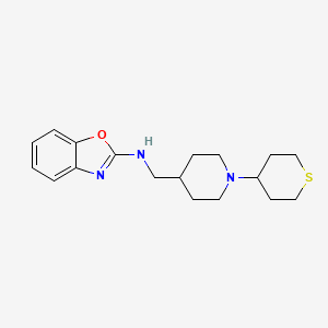 molecular formula C18H25N3OS B2640107 N-[[1-(Thian-4-yl)piperidin-4-yl]methyl]-1,3-benzoxazol-2-amine CAS No. 2379985-69-8