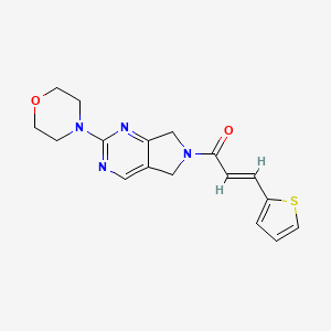 molecular formula C17H18N4O2S B2640109 (E)-1-(2-吗啉代-5H-吡咯并[3,4-d]嘧啶-6(7H)-基)-3-(噻吩-2-基)丙-2-烯-1-酮 CAS No. 2035005-20-8
