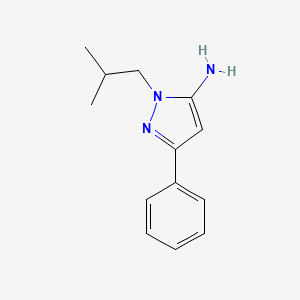 molecular formula C13H17N3 B2640113 1-异丁基-3-苯基-1H-吡唑-5-胺 CAS No. 1365629-34-0