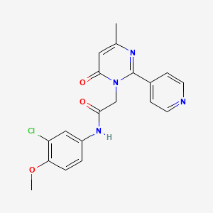 molecular formula C19H17ClN4O3 B2640123 N-(3-chloro-4-methoxyphenyl)-2-(4-methyl-6-oxo-2-(pyridin-4-yl)pyrimidin-1(6H)-yl)acetamide CAS No. 1421476-71-2