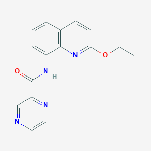 molecular formula C16H14N4O2 B2640134 N-(2-乙氧基喹啉-8-基)吡嗪-2-甲酰胺 CAS No. 1251578-30-9