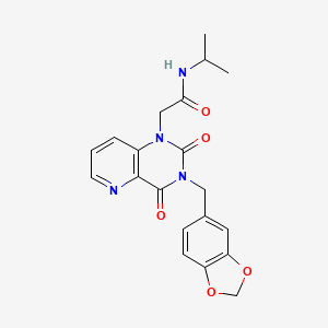 molecular formula C20H20N4O5 B2640146 2-(3-(benzo[d][1,3]dioxol-5-ylmethyl)-2,4-dioxo-3,4-dihydropyrido[3,2-d]pyrimidin-1(2H)-yl)-N-isopropylacetamide CAS No. 921798-53-0