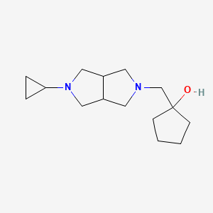 molecular formula C15H26N2O B2640152 1-((5-cyclopropylhexahydropyrrolo[3,4-c]pyrrol-2(1H)-yl)methyl)cyclopentanol CAS No. 2198083-44-0