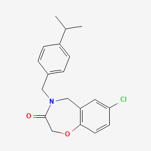 molecular formula C19H20ClNO2 B2640173 7-氯-4-(4-异丙基苄基)-4,5-二氢-1,4-苯并恶二氮杂卓-3(2H)-酮 CAS No. 1326844-35-2