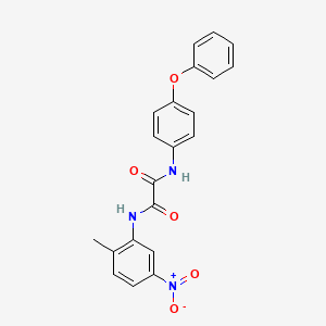 molecular formula C21H17N3O5 B2640176 N1-(2-甲基-5-硝基苯基)-N2-(4-苯氧基苯基)草酰胺 CAS No. 899744-42-4