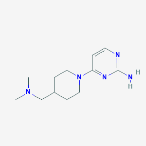 molecular formula C12H21N5 B2640178 4-{4-[(二甲氨基)甲基]哌啶-1-基}嘧啶-2-胺 CAS No. 1504779-08-1