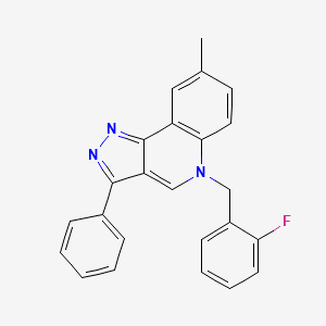 molecular formula C24H18FN3 B2640179 5-(2-fluorobenzyl)-8-methyl-3-phenyl-5H-pyrazolo[4,3-c]quinoline CAS No. 866727-97-1