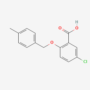 molecular formula C15H13ClO3 B2640184 5-氯-2-[(4-甲基苄基)氧基]苯甲酸 CAS No. 938253-30-6