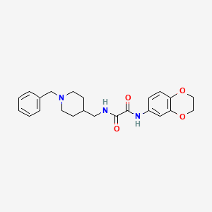 molecular formula C23H27N3O4 B2640185 N1-((1-苄基哌啶-4-基)甲基)-N2-(2,3-二氢苯并[b][1,4]二氧杂环-6-基)草酰胺 CAS No. 953138-68-6