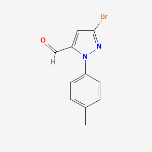 molecular formula C11H9BrN2O B2640198 5-Bromo-2-(4-methylphenyl)pyrazole-3-carbaldehyde CAS No. 2248325-35-9