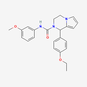 molecular formula C23H25N3O3 B2640208 1-(4-ethoxyphenyl)-N-(3-methoxyphenyl)-3,4-dihydropyrrolo[1,2-a]pyrazine-2(1H)-carboxamide CAS No. 899750-55-1