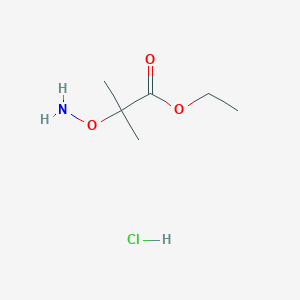 molecular formula C6H14ClNO3 B2640213 2-氨氧基-2-甲基丙酸乙酯;盐酸盐 CAS No. 89584-53-2