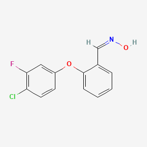 molecular formula C13H9ClFNO2 B2640224 [2-(4-Chloro-3-fluorophenoxy)phenyl](hydroxyimino)methane CAS No. 451485-70-4
