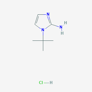 molecular formula C7H14ClN3 B2640225 1-叔丁基-1H-咪唑-2-胺盐酸盐 CAS No. 2251053-40-2