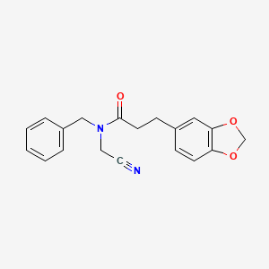 molecular formula C19H18N2O3 B2640229 3-(2H-1,3-benzodioxol-5-yl)-N-benzyl-N-(cyanomethyl)propanamide CAS No. 1252153-72-2