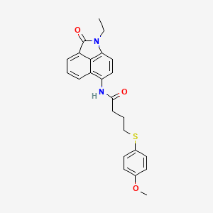 molecular formula C24H24N2O3S B2640238 N-(1-乙基-2-氧代-1,2-二氢苯并[cd]吲哚-6-基)-4-((4-甲氧基苯基)硫代)丁酰胺 CAS No. 922933-34-4