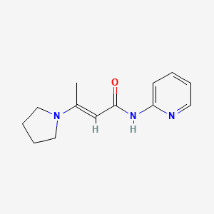 molecular formula C13H17N3O B2640241 (E)-N-(2-pyridinyl)-3-(1-pyrrolidinyl)-2-butenamide CAS No. 860609-42-3