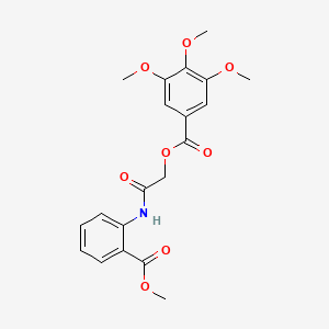 molecular formula C20H21NO8 B2640255 [2-(2-Methoxycarbonylanilino)-2-oxoethyl] 3,4,5-trimethoxybenzoate CAS No. 899103-91-4