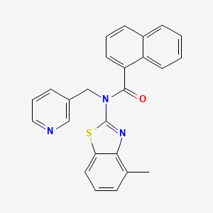 molecular formula C25H19N3OS B2640260 N-(4-甲基苯并[d]噻唑-2-基)-N-(吡啶-3-基甲基)-1-萘酰胺 CAS No. 922828-02-2