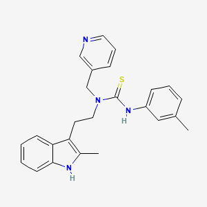 molecular formula C25H26N4S B2640263 1-(2-(2-甲基-1H-吲哚-3-基)乙基)-1-(吡啶-3-基甲基)-3-(间甲苯基)硫脲 CAS No. 686751-06-4