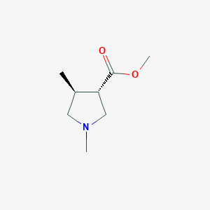 molecular formula C8H15NO2 B2640264 （3S,4S）-1,4-二甲基吡咯烷-3-羧酸甲酯 CAS No. 1867507-49-0