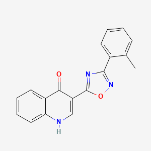 molecular formula C18H13N3O2 B2640271 3-(3-(邻甲苯基)-1,2,4-恶二唑-5-基)喹啉-4(1H)-酮 CAS No. 1260712-81-9