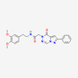 molecular formula C23H23N5O4 B2640286 N-[2-(3,4-二甲氧基苯基)乙基]-2-(4-氧代-2-苯基吡唑并[1,5-d][1,2,4]三嗪-5(4H)-基)乙酰胺 CAS No. 951478-68-5