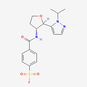 4-[[(2R,3R)-2-(2-Propan-2-ylpyrazol-3-yl)oxolan-3-yl]carbamoyl]benzenesulfonyl fluoride