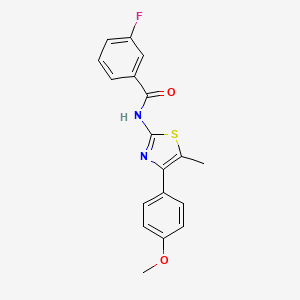 3-fluoro-N-[4-(4-methoxyphenyl)-5-methyl-1,3-thiazol-2-yl]benzamide