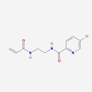 molecular formula C11H12BrN3O2 B2640306 5-Bromo-N-[2-(prop-2-enoylamino)ethyl]pyridine-2-carboxamide CAS No. 2201729-94-2