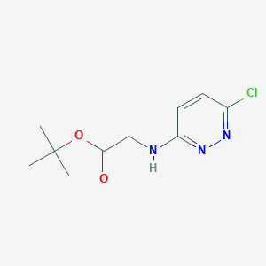 molecular formula C10H14ClN3O2 B2640308 Tert-butyl 2-[(6-chloropyridazin-3-yl)amino]acetate CAS No. 2248334-56-5