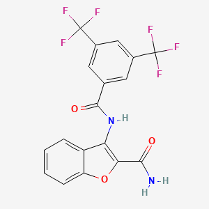 3-(3,5-Bis(trifluoromethyl)benzamido)benzofuran-2-carboxamide