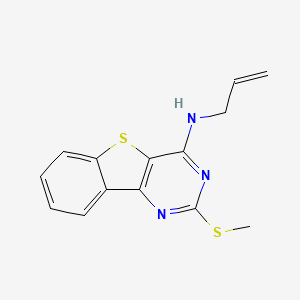 molecular formula C14H13N3S2 B2640318 N-allyl-2-(methylsulfanyl)[1]benzothieno[3,2-d]pyrimidin-4-amine CAS No. 477872-82-5