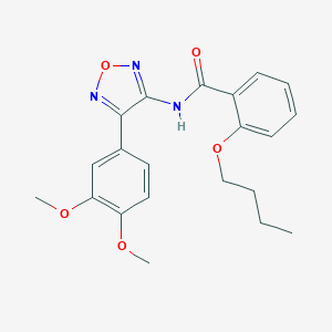 molecular formula C21H23N3O5 B264032 2-butoxy-N-[4-(3,4-dimethoxyphenyl)-1,2,5-oxadiazol-3-yl]benzamide 