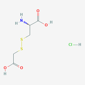 molecular formula C5H10ClNO4S2 B2640320 (2R)-2-Amino-3-(carboxymethyldisulfanyl)propanoic acid;hydrochloride CAS No. 2413847-33-1