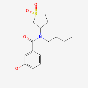 molecular formula C16H23NO4S B2640330 N-丁基-N-(1,1-二氧化四氢噻吩-3-基)-3-甲氧基苯甲酰胺 CAS No. 898413-24-6