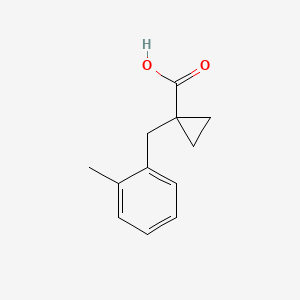 1-[(2-Methylphenyl)methyl]cyclopropane-1-carboxylic acid