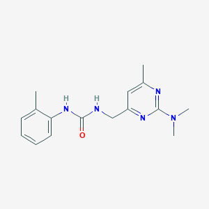 molecular formula C16H21N5O B2640341 1-((2-(Dimethylamino)-6-methylpyrimidin-4-yl)methyl)-3-(o-tolyl)urea CAS No. 1795489-96-1