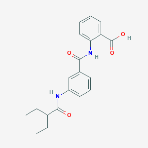 molecular formula C20H22N2O4 B2640344 2-({3-[(2-乙基丁酰)氨基]苯甲酰}氨基)苯甲酸 CAS No. 890982-85-1