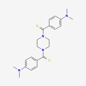 molecular formula C22H28N4S2 B2640345 Piperazine-1,4-diylbis((4-(dimethylamino)phenyl)methanethione) CAS No. 865612-20-0