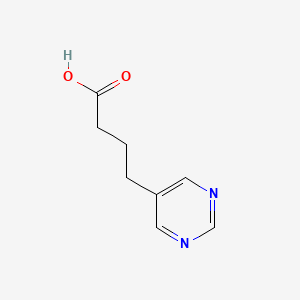 molecular formula C8H10N2O2 B2640349 4-Pyrimidin-5-ylbutanoic acid CAS No. 951217-53-1