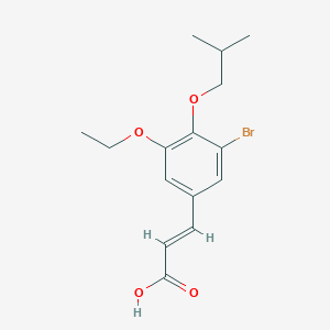 B2640353 (2E)-3-(3-Bromo-5-ethoxy-4-isobutoxyphenyl)acrylic acid CAS No. 937599-35-4
