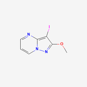 molecular formula C7H6IN3O B2640361 3-Iodo-2-methoxypyrazolo[1,5-a]pyrimidine CAS No. 2091711-35-0