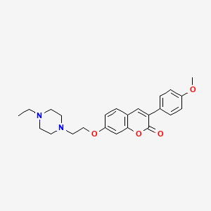 7-[2-(4-Ethylpiperazin-1-yl)ethoxy]-3-(4-methoxyphenyl)chromen-2-one