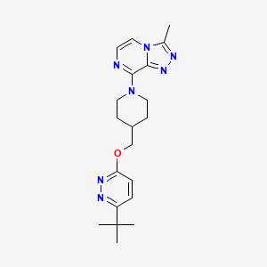 8-[4-[(6-Tert-butylpyridazin-3-yl)oxymethyl]piperidin-1-yl]-3-methyl-[1,2,4]triazolo[4,3-a]pyrazine