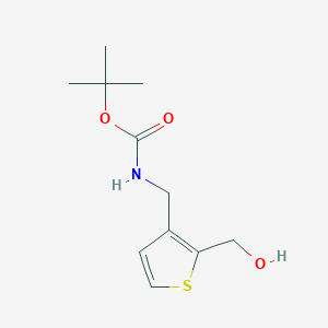 molecular formula C11H17NO3S B2640380 叔丁基((2-(羟甲基)噻吩-3-基)甲基)氨基甲酸酯 CAS No. 2230803-12-8