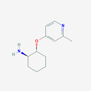 molecular formula C12H18N2O B2640382 (1R,2R)-2-(2-Methylpyridin-4-yl)oxycyclohexan-1-amine CAS No. 2277107-55-6