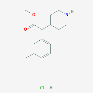 Methyl 2-(3-methylphenyl)-2-piperidin-4-ylacetate;hydrochloride