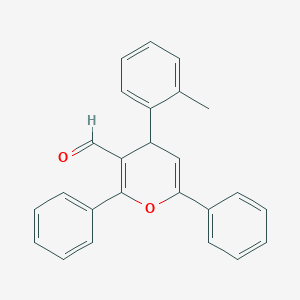 4-(2-methylphenyl)-2,6-diphenyl-4H-pyran-3-carbaldehyde